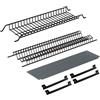 inferramenta Kit Scolapiatti Nero In Metallo Con Vaschetta Raccogligocce E 4 Supporti Laterali | Alta Qualità Per Pensili Da 60 | 80 | 90 Cm (Per Pensile 80 cm)