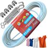 parpyon® Filo per stendere il bucato da esterno 30MT x d.4,5mm PLUS Resistente filo stendibiancheria per esterno Made in Italy Cavetto in Acciaio rivestito (Filo Plus + Kit, 30MT)