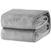 Corredocasa Plaid in Pile Tinta Unita Morbidissimo per Divano, Letto Qualita' Superiore (200x220, Grigio)