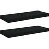 vidaXL Scaffali a Parete 2 pz Neri 60x23,5x3,8 cm in MDF