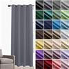 JRUI Tende per Interni Tende Oscuranti Per Finestre 1 Pannelli con Anelli Tenda Termica Isolante Tende Moderne per Soggiorno Tende Coprenti Tende Fonoassorbenti 100 x 90cm (LxA) Grigio Scuro
