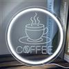 Ulalaza Insegna a LED Coffee Bar Insegne al neon Luci a LED per caffè Lampade da notte decorative da parete per vino Decorazione per feste Luce USB Luminosità regolabile