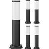 ledscom.de 5 lampade da vialetto/lampioni da marciapiede PORU per esterni, IP44, 39 cm, nero, 1x E27 max. 40 W