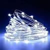 Luccika Stringa di luci a batterie con Micro led Bianco Ghiaccio catena con filo in rame per uso interno ed esterno immergibile in acqua (50 Led - 5.2 Metri)