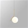 maolo Lampadario a Sospensione Elegante in Vetro e Metallo Oro Attacco G9 per Interni Design Moderno e Regolabile (15cm)
