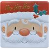 your castle Scatola di latta Rettangolare Ho Ho Ho Scatola per biscotti di Natale Decorativa per biscotti di Natale Cioccolatini Praline Contenitore, 23 x 21,5 x 5,5 cm, Volume: 1,9 l