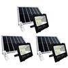 LEOFLA 3 X Faretto A Led Da 100W Luce Bianca Con Pannello Solare Sensore E Telecomando