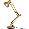 QQY Lampada da scrivania, Lampada da tavolo a braccio oscillante, E27 Luce da lettura Posizione paraluce regolabile, Lampada da architetto per studenti di lavoro d'ufficio di lettura al letto (Oro)