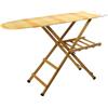 Mottiwood Asse da Stiro, Tavola da Stiro, Regolabile e Pieghevole, Legno Faggio 100%, Salvaspazio, Dimensioni: 35x141,5 x 92h, Leggero (Noce)