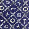 Galeone - Biancheria e Tessuti Stoffa Al Metro Di Fantasia Tessuto Multiuso Comfort Versatile Stoffa Al Metro Cotone Poliestere (100 x 280 cm, marina/sfondo blu)