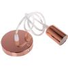 iDEGU Lampadario a Sospensione con portalampada E27, Retro Sospensione Apparecchio da Soffitto DIY Lampada a Sospensione Accessori (Oro Rosa, 1 Pezzo)