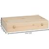 Gruppo Stefanelli Stefanelli Cassetta Classica in legno, può contenere fino a 6 bottiglie misura int. cm 52x34,4x9,2 (art.316) ferma bottiglie inclusa