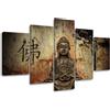 Visario 5502 - Quadro su Tela Buddha, 160 cm, 5 Pezzi