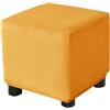 uyeoco Velluto Copri Pouf Quadrato Elasticizzato Copri Poggiapiedi Quadrato Pieghevole Copertura Dell'Ottomano con Fondo Elastico Sofa Protettore per Soggiorno (Color : #26, Size : 40x40 cm)