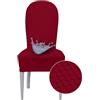 BANZAII TEXTILE INNOVATOR ONLINE Banzaii Coprisedia con Schienale Tondo 4 Pezzi Impermeabili, Antimacchia, Elasticizzati - Vestisedia Seduta e Schienale Tondo per Cucina, Sala da Pranzo, Ristorante - Bordeaux, Made in Italy