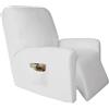 Yekuhe 1 posto Copripoltrona Relax Reclinabile Elettrica con Braccioli Completo 4-Pezzo Fodera per Poltrona Elasticizzato con Tasche, Minimalismo Coprisedile Poltrona Lavabile Antiscivolo Copripoltrona ( Col