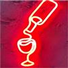 BYAMBD cartelli al neon personalizzati Insegna Al Neon Per Vino Art Light Per La Decorazione Della Parete Per Man Cave Bar Club Home Kitchen Party Sign Illuminato 21cmx40cm