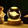 JHzood Sfera Solare LED Notte Pianeti Saturno - Lampada Da Tavolo USB