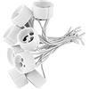 YASTA 20pz Portalampada attacco gu10 in ceramica bianco 250V max 100w porta faretto