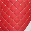 JINDAOSH Tessuto in Pelle Strutturato Tessuto Ecopelle Tappezzeria Tessuto for Mobili in Ecopelle, Trapuntato, al Metro per Cuscini Auto 100 * 155cm(Color:Rosso)