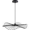 TEKHOME Lampadario da soffitto pendente a sospensione di forma rotonda traforato plafoniera lampada portalampada con attacco e27 arredamento casa moderno (NERO) B31-N