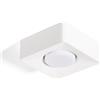 LEDKIA LIGHTING Plafoniera in Gesso 1 Faretto Quman per Soggiorno, Cucina Bianco