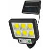 Generico FARO SOLARE LED CON PANNELLO FARETTO SENSORE DI MOVIMENTO 72 LED COB