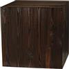 Decorativo Colonna in legno, colonna rustica, decorazione in tronco d'albero, supporto portacandele da pavimento, colonna per fiori in legno, stabile e durevole, noce scuro, 40x40x40 cm