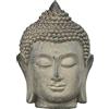 Folpus Statua Testa di Buddha, Statuetta, Statue di Buddha Fengshui, Portico Ufficio Soggiorno Ornamento Decorativo Desktop Interno/Esterno, Scultura Med