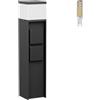 ledscom.de Paletto luminoso PODEL per esterni, 39cm, nero, 2 prese, incl. lampadina G9, 596lm, bianco