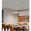 WJYCYN Moderno LED sala da pranzo luci a sospensione arco dimmerabile Bianco lampada a sospensione ufficio soffitto lampadario tavolo da pranzo lampada altezza regolabile soggiorno camera da letto L100cm/45W