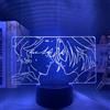 KJsdaADSA 3D Night Light Illusion Lampade a LED Lampada decorativa per bambini Banana Fish Luce notturna a LED per arredamento camera da letto Luce notturna Regalo di compleanno BL Lampada 3D Anime 16 colori
