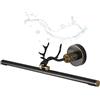 ACMHNC ACHNC LED Lampada da Specchio Bagno retrò, Ottone Applique da Parete per Bagno Vintage Nere Antler Mirror Light Luce da Trucco per Specchio Cosmetico Camera Armadio,4000K,L35CM/7W