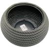 Vasar Ciotola Bali Ciocord Vaso Portavaso effetto corda 40x21 in resina vari colori (smoke)