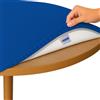 BIANCALUNA - Copritavolo rotondo Genius tinta unita Anti Macchia - per tavoli con diametro da 115 a 135 cm Made in Italy - Blu