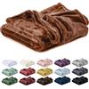 Lavea® Coperta in Pile King Size 270x240 cm Morbida - Plaid in Microfibra Caldo e Soffice per Divano e Letto, Traspirante e Facile da Lavare - Marrone