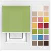 Estika Tenda a rullo con foratura - 60 x 150 cm - Verde primavera 2 - montaggio a soffitto o parete, per interni, per finestre e portefinestre, tessuto semi-trasparente, disponibile in 25 colori