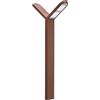 TAO LUCE FLOWER Double, Faro LED da Esterno con Doppia Emissione Luminosa, Finitura Corten, Design Architettonico a Forma di Y, 24W, 2400 Lumen, IP66, Altezza 98,5 cm