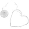 Alipis Luci a Ventosa LED a Forma di Cuore per Decorazioni di Festa Stringa Luminosa Ventose per Vetrine e Ambienti Interni Illuminazione Decorativa a Batteria per Anniversari e