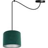 Light Home LH Light-Home Spider Milan Lampadario a Sospensione - Lampadario Ragno - Lampade a Sospensione in Tessuto con Paralume Moderno - 1 Luce - E27 - Verde e Argento
