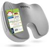 feela | Cuscino ortopedico [3 gradi di durezza] | Cuscino ergonomico per sedia da ufficio | Aumenta il comfort di seduta, favorisce la circolazione sanguigna e alleggerisce il coccige (Duro)