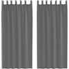 vidaXL Tende in Voile con Passanti 2 pz Grigio Scuro 140x225 cm, Tenda a Rete, Tenda Trasparente, Voile per Finestra, Trattamento Finestra