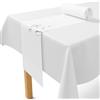 LILENO HOME Runner da tavolo in tessuto non tessuto, bianco, 30 cm x 25 m, monouso, come elegante runner da tavolo per matrimoni, comunione, battesimo, compleanno, Natale e tavolo da birra