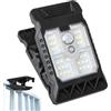 Generic Luci a energia solare, luci di movimento a clip per esterni, 300 lm, sensore di movimento, illuminazione decorativa di sicurezza, piccola decorazione da giardino per patio, griglia e recinzione