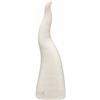 sicilia bedda - Corno Portafortuna Ceramica Caltagirone Dipinto e Decorato a Mano - Prodotto 100% Artigianale (Bianco, Altezza 26x6)