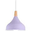Hongho WOTTES - lampadari a sospensione, stile vintage, stile a goccia, attacco E27, in metallo, per camera da letto, sala da pranzo, cucina, Ø 20 cm (Viola)