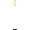 HOMCOM Lampada da terra, lampada da terra con paralume in tessuto, attacco E27, lampada da terra con interruttore a pedale per soggiorno, camera da letto, lampadine escluse, bianco