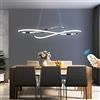 Lanekd Lampadario soggiorno a sospensione, L100cm 48W Tavolo da Pranzo Cucina Lampadari LED Dimmerabile Con Telecomando Lampada a Sospensione Moderna Ufficio Bagno Sala Lampade