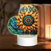 PHAYAH Luci notturne decorative a forma di cuore con girasole rotante con spina USB Lampada da tavolo con 3 modalità di luce regolabile per camera da letto, soggiorno, caffè