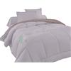 Tata Home Judit Trapunta Tinta Unita Duble Face Invernale Imbottita 350 gr/mq 100% Morbida Microfibra di Poliestere Misura 1 Piazza e Mezza 220x260 cm Colore Grigio Chiaro Grigio Scuro
